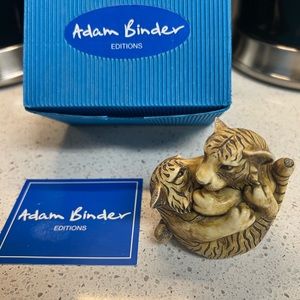 Adam Binder Numbered Tiger Sculpture #431/500 in Original Box